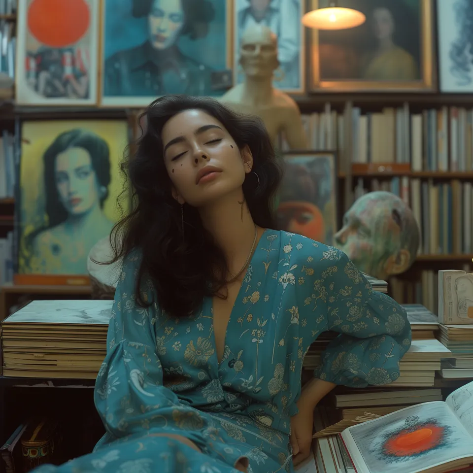 Instrutora durante sessão guiada